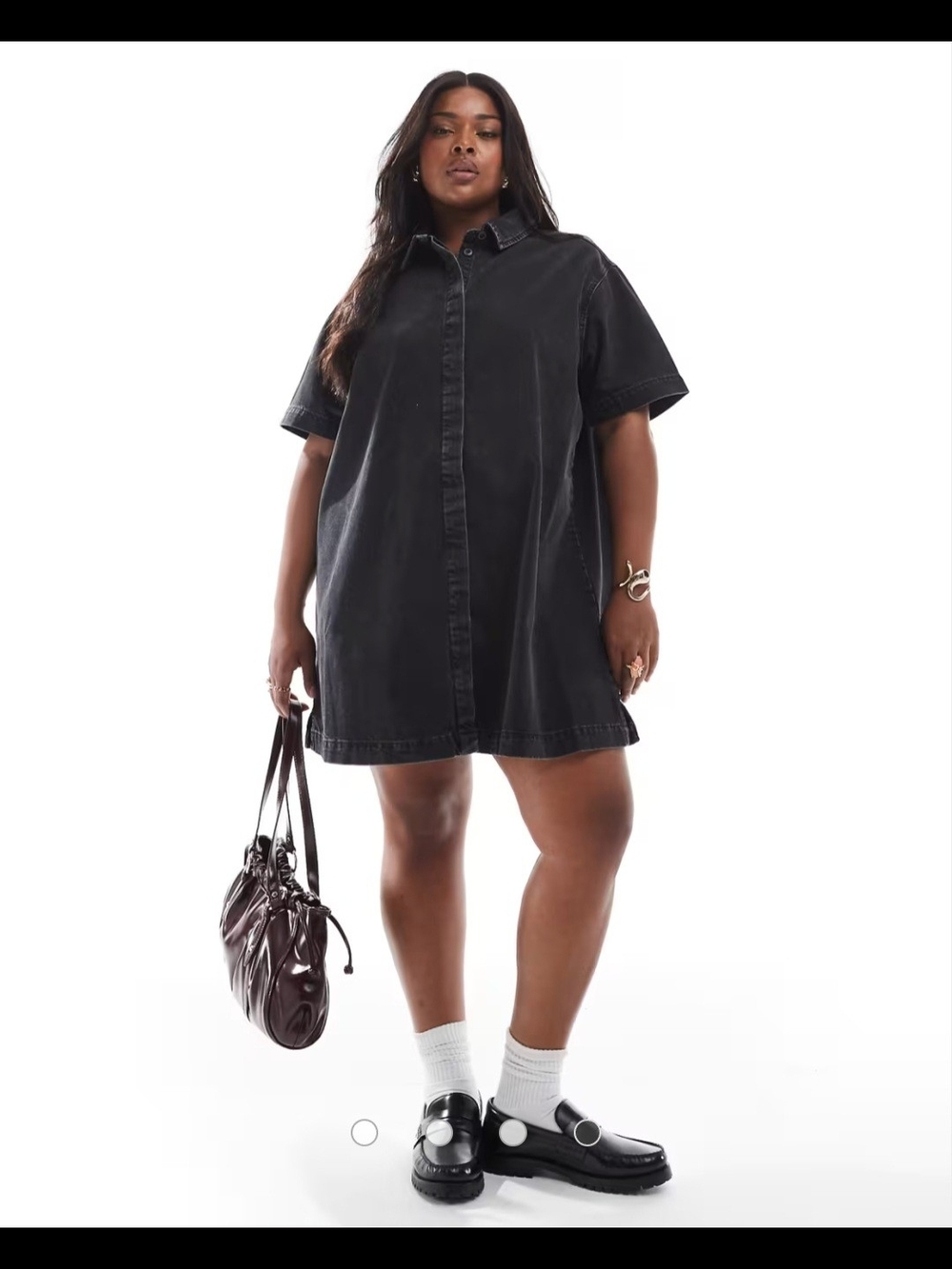ASOS Curve Washed Black Mini Dress